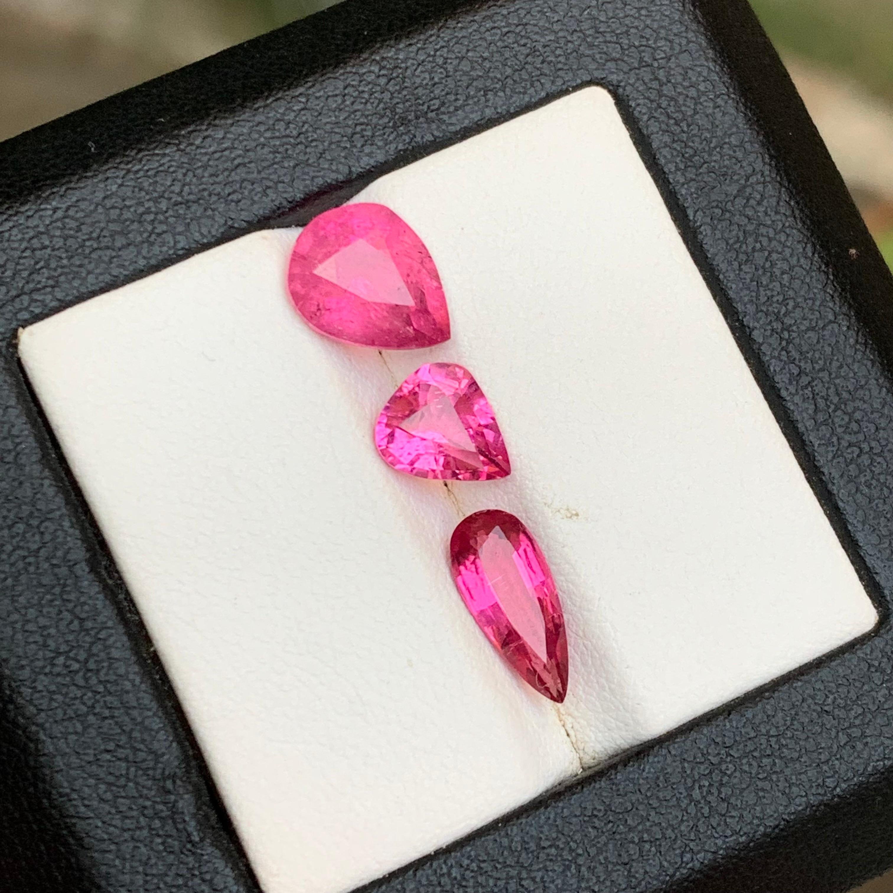 Natürlicher rosa Rubellit Turmalin 4,84 Karat Birnenschliff Lose Edelsteine für Schmuck im Angebot 6