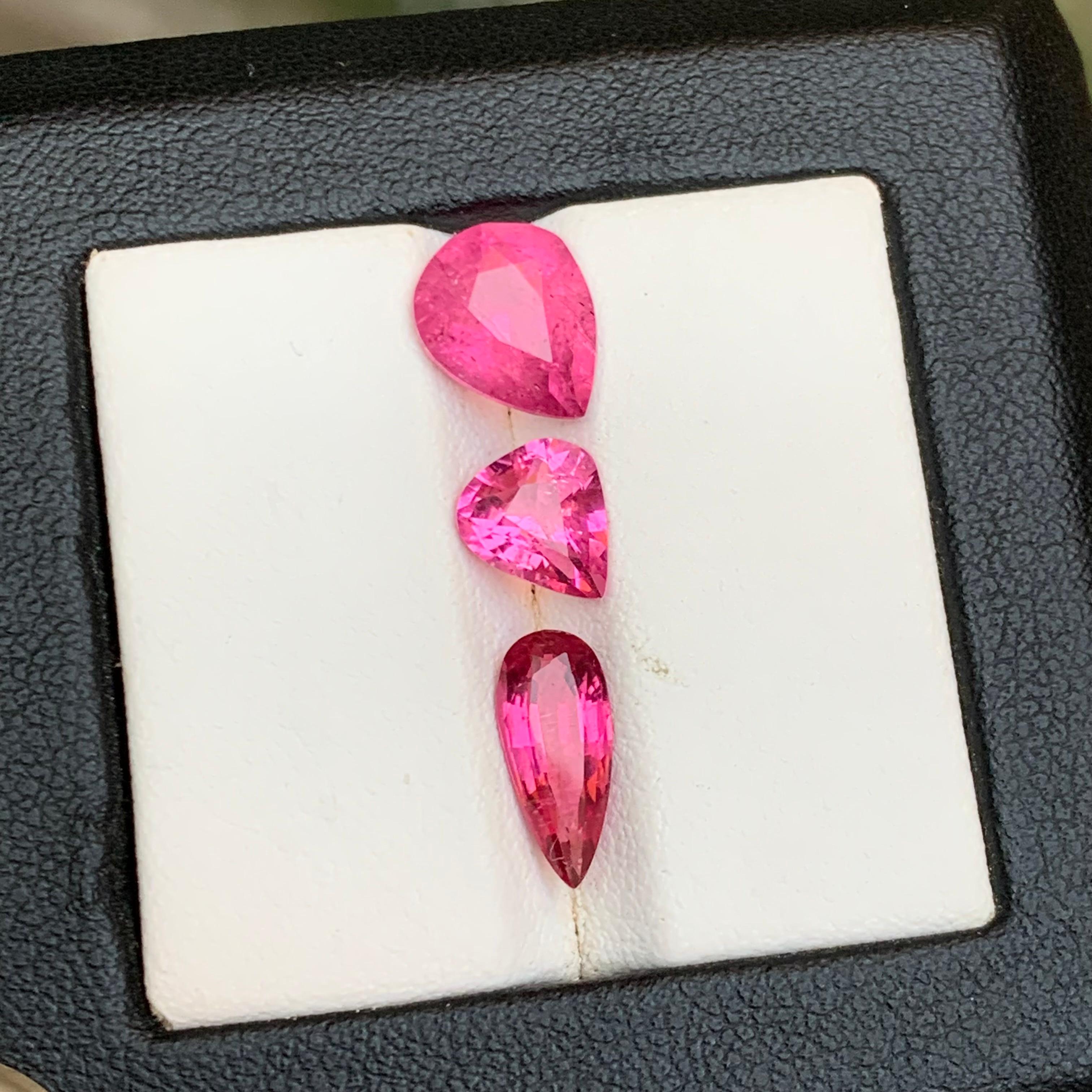 Natürlicher rosa Rubellit Turmalin 4,84 Karat Birnenschliff Lose Edelsteine für Schmuck im Angebot 7