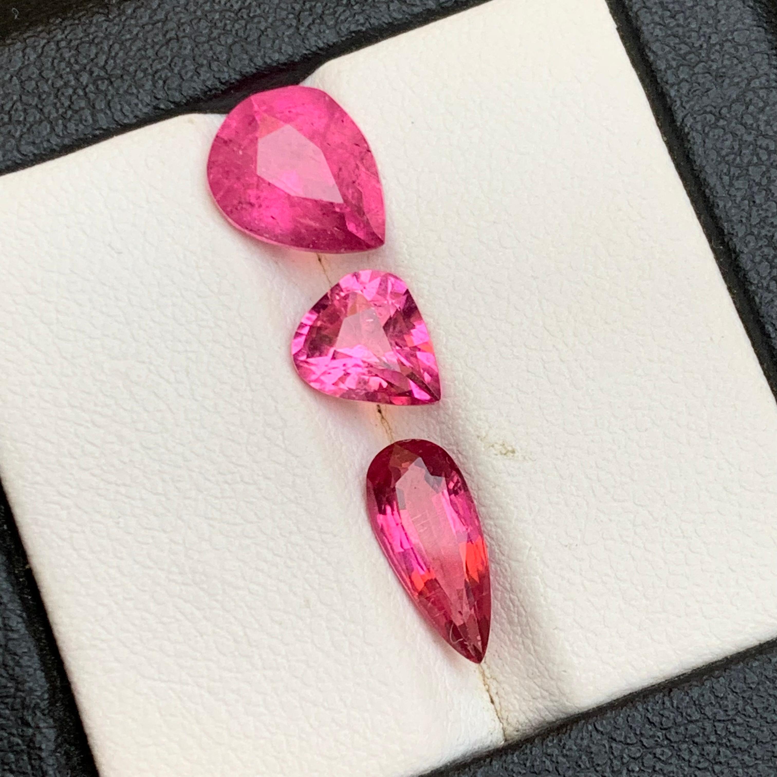 Natürlicher rosa Rubellit Turmalin 4,84 Karat Birnenschliff Lose Edelsteine für Schmuck (Zeitgenössisch) im Angebot