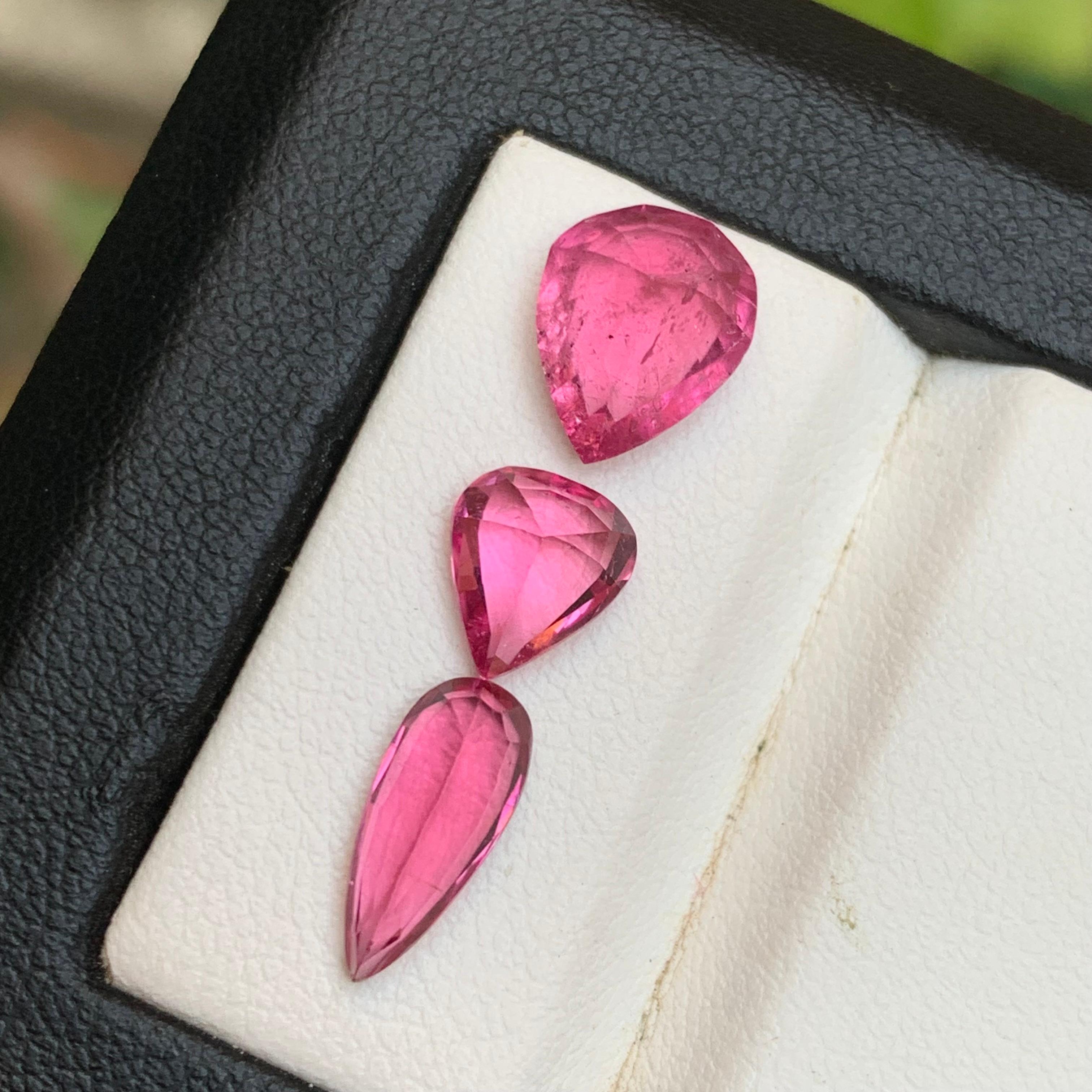 Natürlicher rosa Rubellit Turmalin 4,84 Karat Birnenschliff Lose Edelsteine für Schmuck im Zustand „Neu“ im Angebot in Peshawar, PK