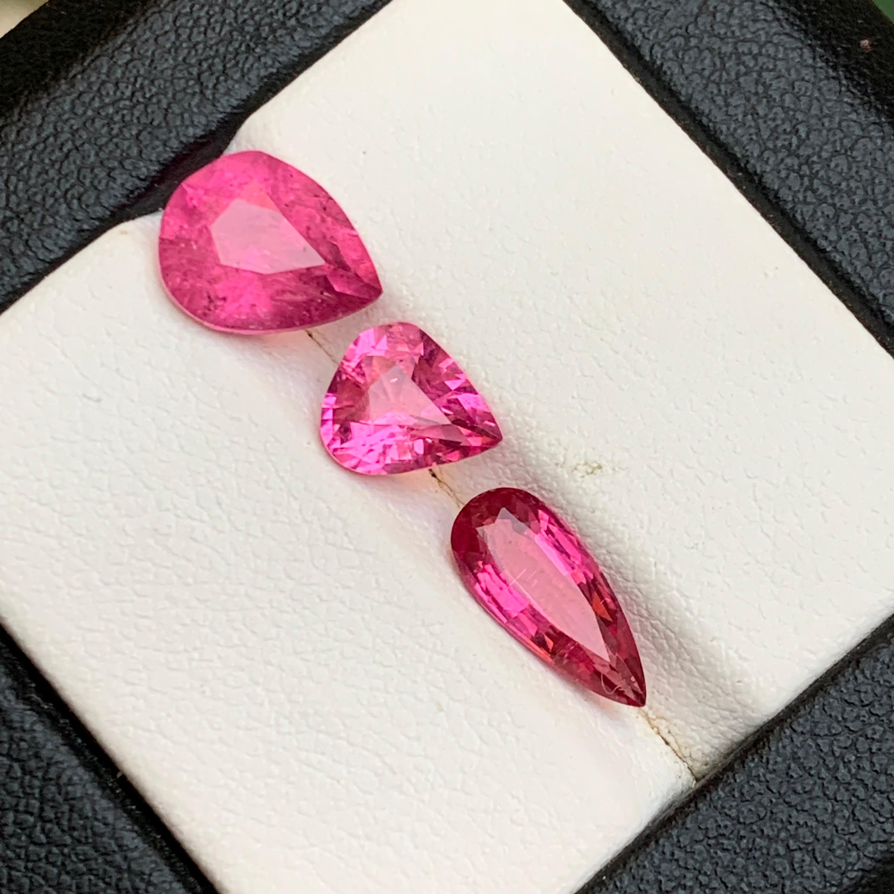 Natürlicher rosa Rubellit Turmalin 4,84 Karat Birnenschliff Lose Edelsteine für Schmuck im Angebot 2