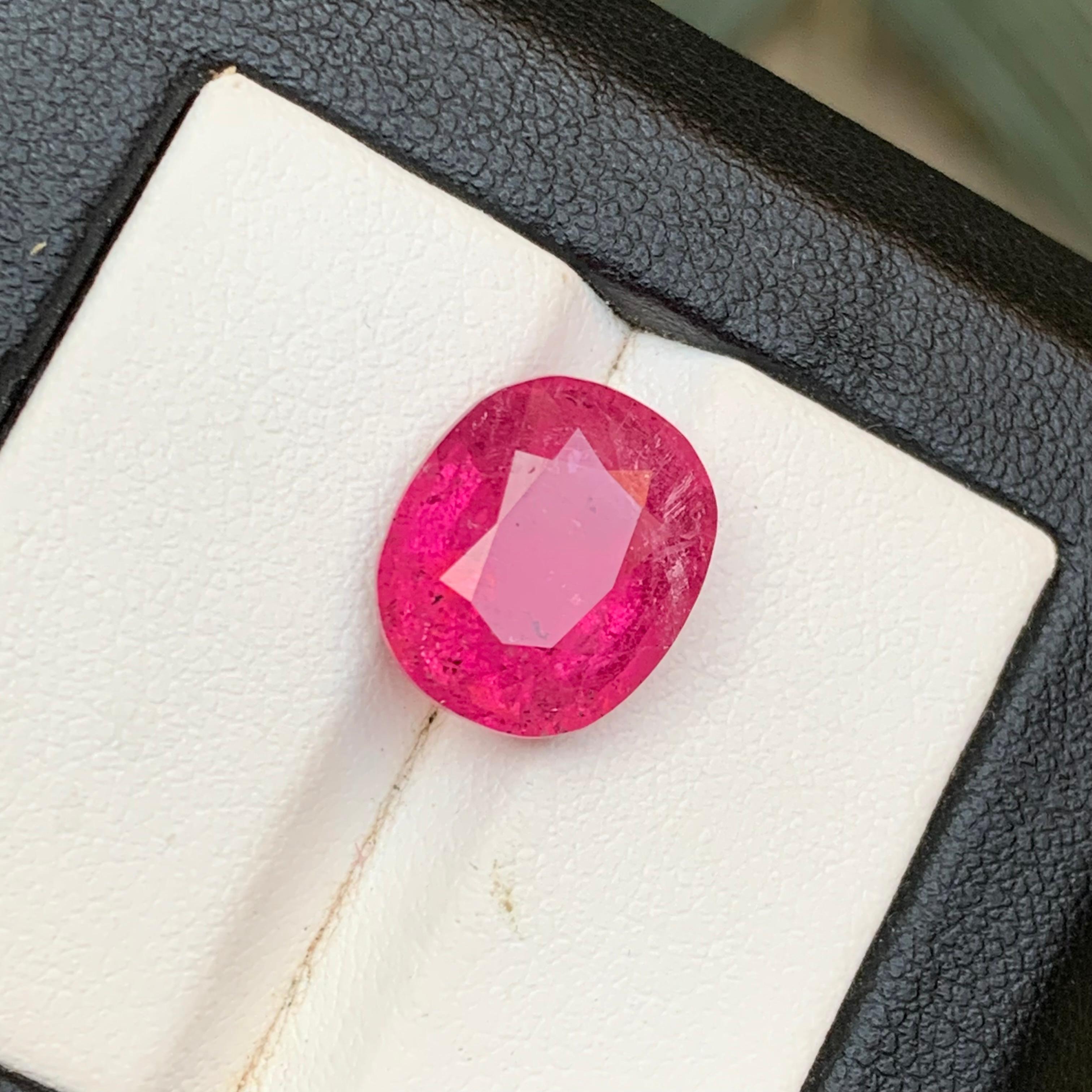 Tormalina Rubellite Rosa Naturale 7,22 Ct Taglio Ovale Gemma Sciolta per Anello Jewell in vendita 5