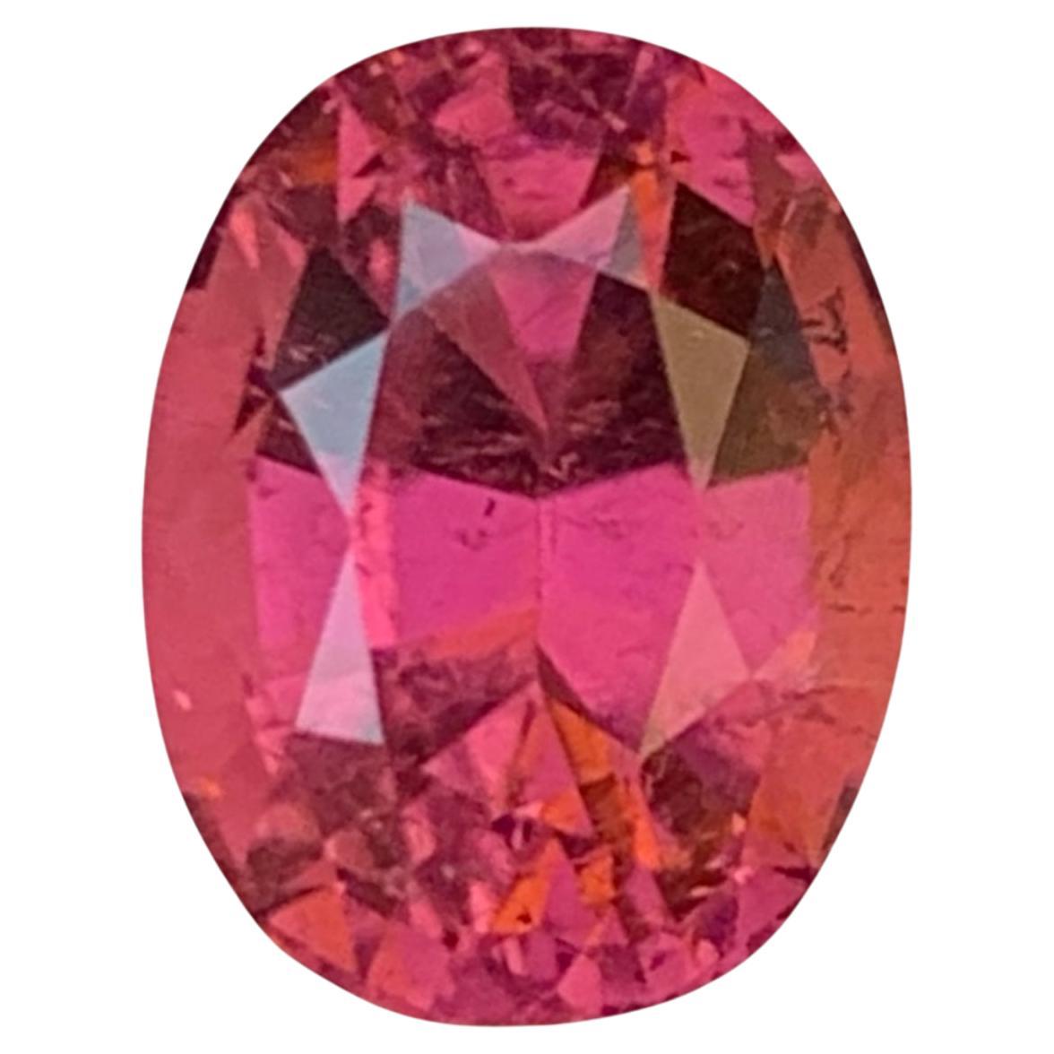 Natural Pink Rubellite Tourmaline, Oval Cut 3.08 Carat Loose Gemstone for Ring