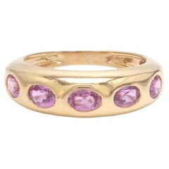Natural Pink Sapphire 1.14ct Oval Cut Ring in 14K Gold, India