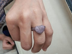 Natural Pink Sapphire 2.06 Carats Heart Shape Ring Wi