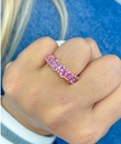 Natural Pink Sapphire 2.82cts Ring in 14k Gold