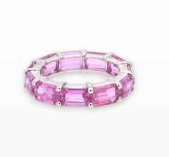 Natural Pink Sapphire 4cts Ring in 14k Gold