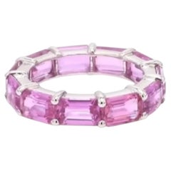 Natural Pink Sapphire 4cts Ring in 14k Gold