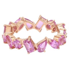 Natürlicher rosa Saphir 4cts Ring in 18k Gold