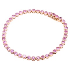 Natürlicher rosa Saphir 5cts Armband in 14K Gold