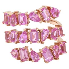 Natürlicher rosa Saphir 7cts Ring in 18k Gold