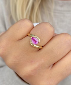 Natural Pink Sapphire 9.20cts Ring in 14k Gold