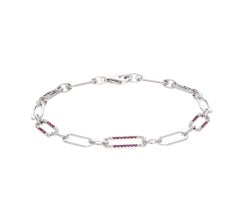 Bracelet en or 18k avec saphir rose naturel, saphir bleu et diamant