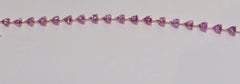 Natural Pink Sapphire & Diamond Bracelet in 18k Gold