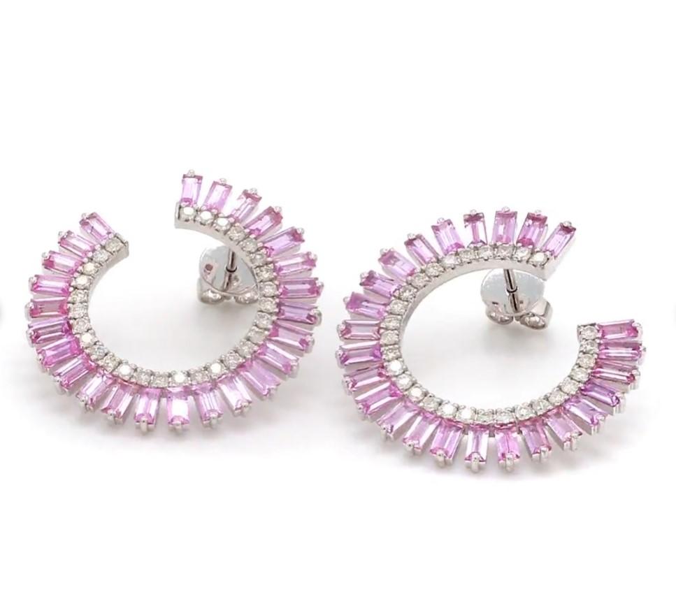 Boucles d'oreilles saphir rose baguette diamant en or  Boucles d'oreilles saphir rose naturel diamant or  Boucles d'oreilles saphir rose véritable or

DÉTAILS DES PIERRES PRÉCIEUSES :
✦ Pierre précieuse : Saphir rose
✦ Gemstone Type : Nature
✦