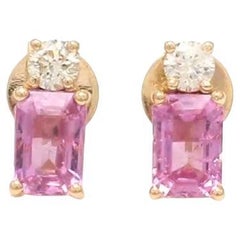 Natural pink sapphire diamond gold in 14k game