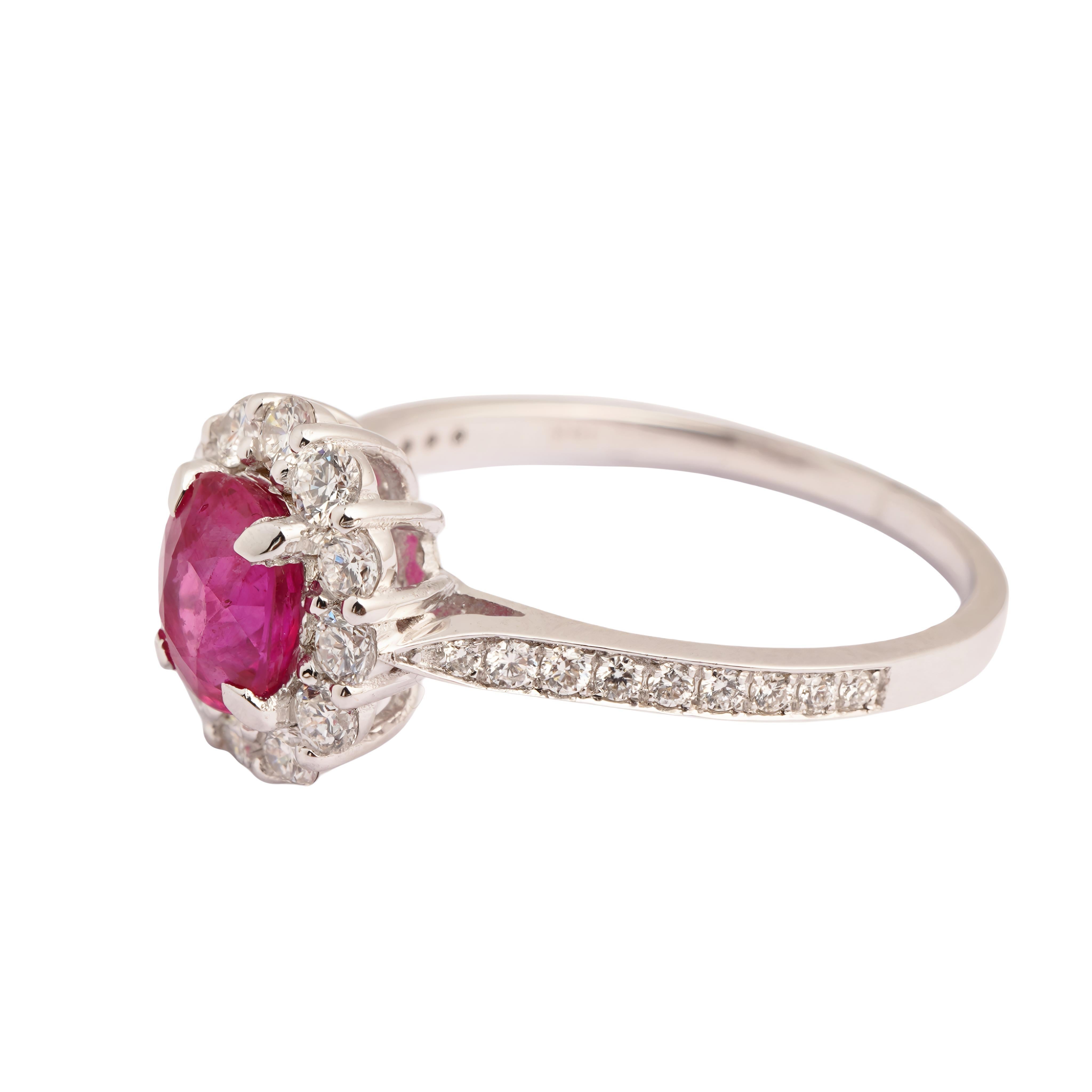 Donna Natural pink sapphire diamond ring in 18k gold in vendita