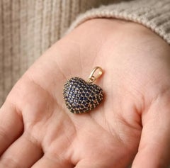 Natural Pink sapphire & Emerald Pendant in 14k Gold