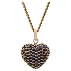 Natural Pink sapphire & Emerald Pendant in 14k Gold