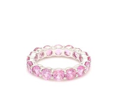 Natural 4.12 cts pink sapphire ring in 14k gold