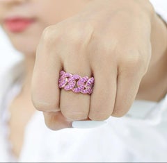 Natural 4.48cts Pink Sapphire Ring in 18k Gold