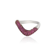 Natural Pink Sapphire Ring with 1.57 Carsts in 18k Gold