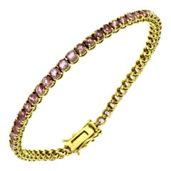Natural Pink Sapphire Tennis Bracelet
