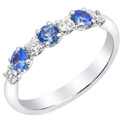 Natural Pink Sapphires 0.52 carats set in 18K White Gold Ring with 0.25 cts Dia