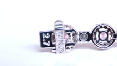 Bracciale tennis con zaffiri rosa naturali e diamanti, 14kt, 12468*