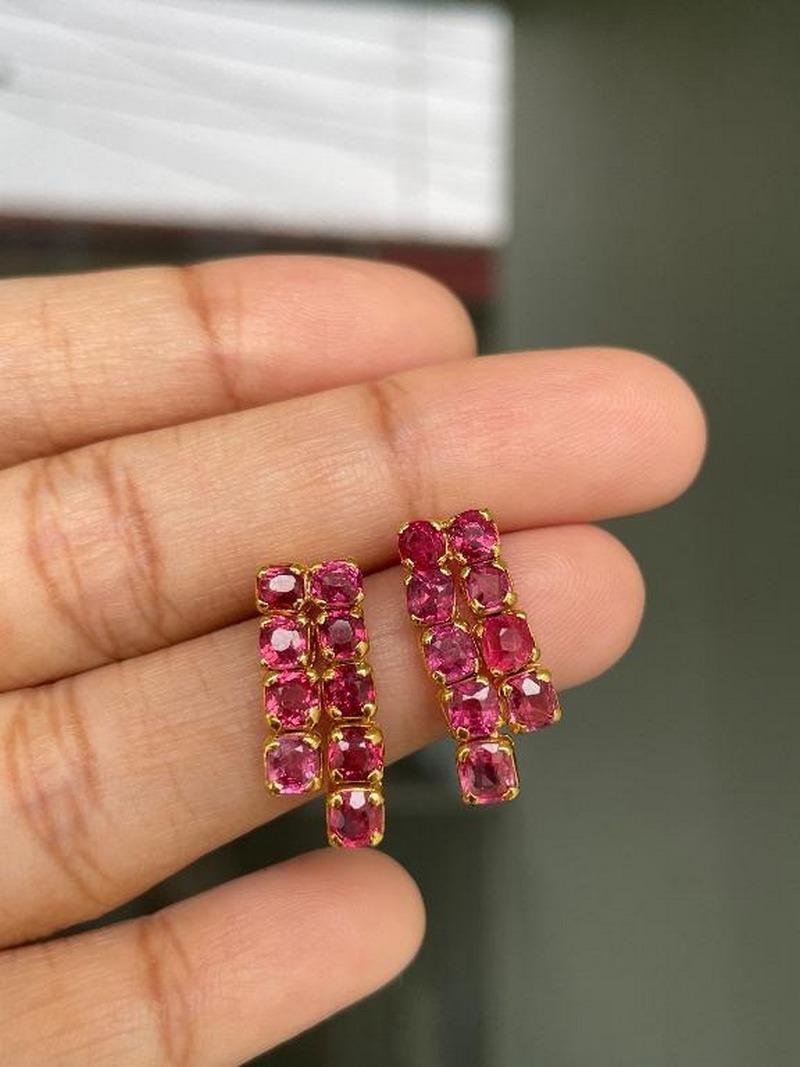 Natural pink spinel earring For Sale 4