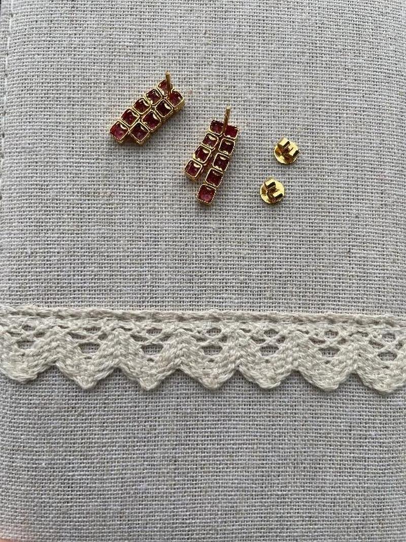 Natural pink spinel earring For Sale 2