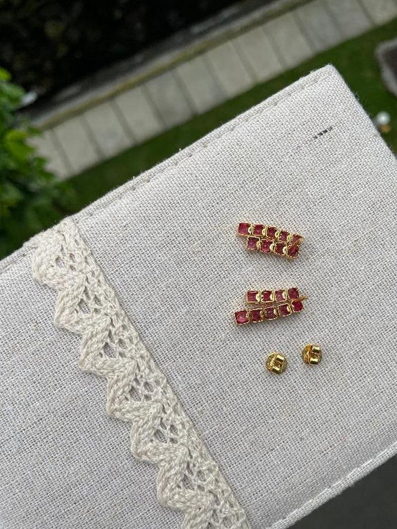 Natural pink spinel earring For Sale 3