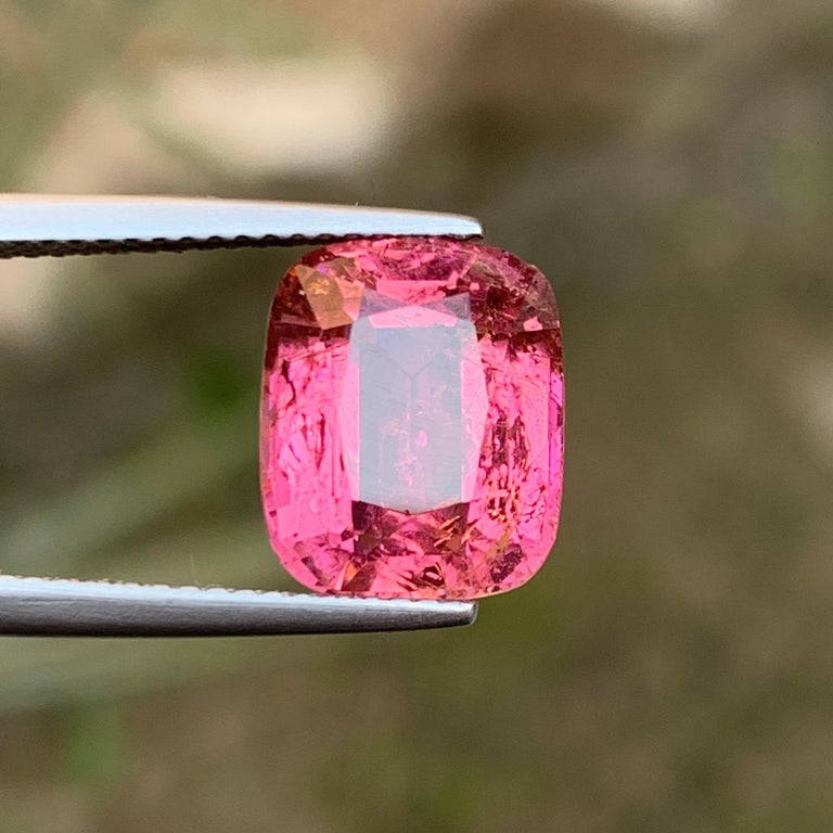 Pierre Rubis Naturel Coussin 1,63 Ct 8,5x4,8 Mm Rouge Rosé Non Chauffé - Mozambique, Qualité SI1