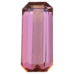 Natural Pink Tourmaline Ring, Pendant Loose Gemstone 5.20 Ct Emerald Cut Jewelry