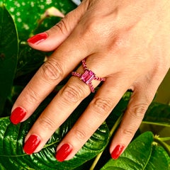 Natural Pink Tourmaline Ruby Ring 14k Y Gold 3.33 TCW Certified