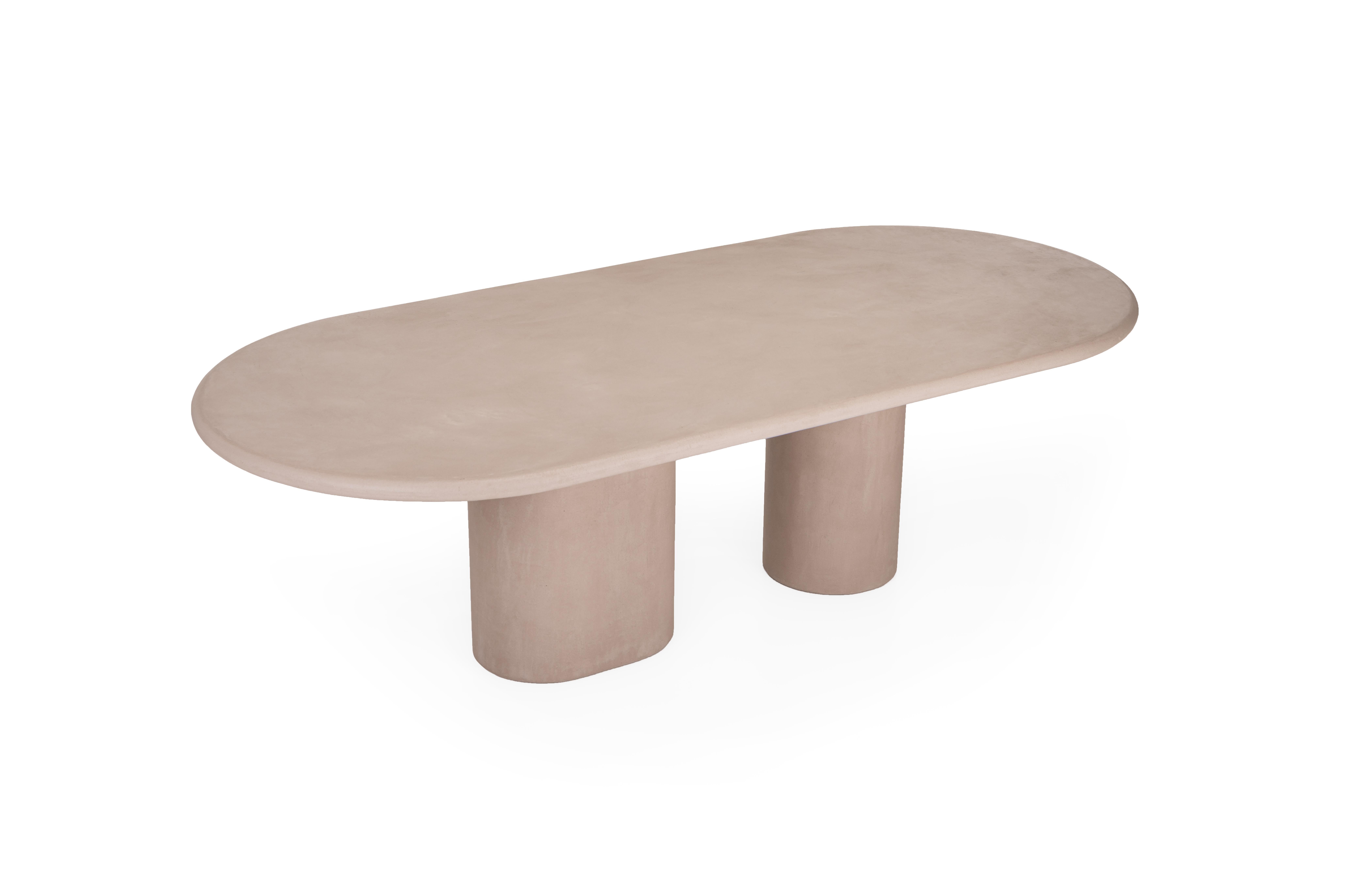 Contemporary Natural Plaster Dining Table 