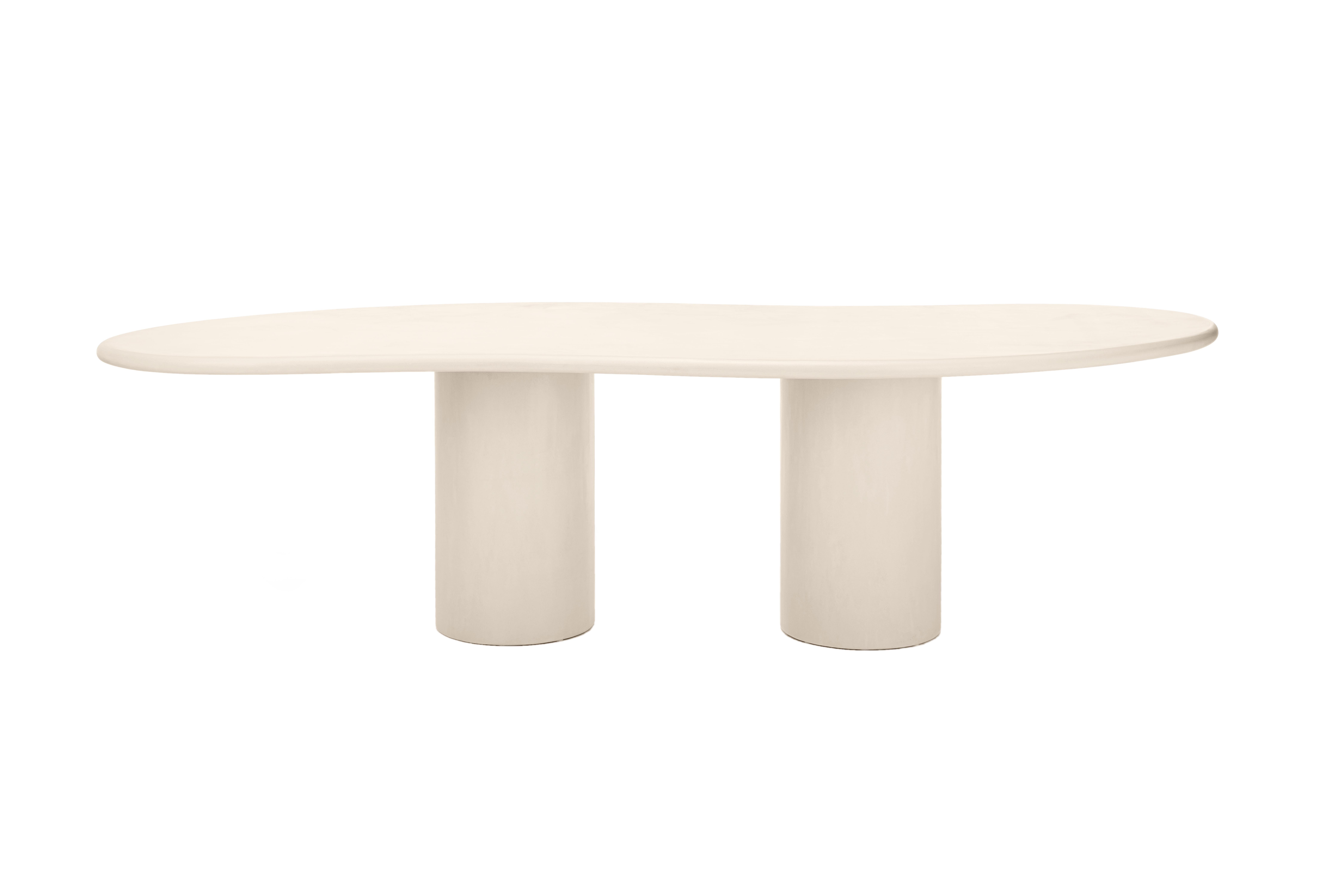 Minimaliste Table à manger Latus 320 d'Isabel Beaumont en plâtre naturel en vente