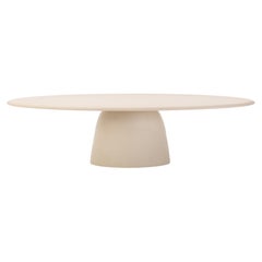Contemporary Round Natural Plaster "Menhir" Table 300cm by Isabelle Beaumont