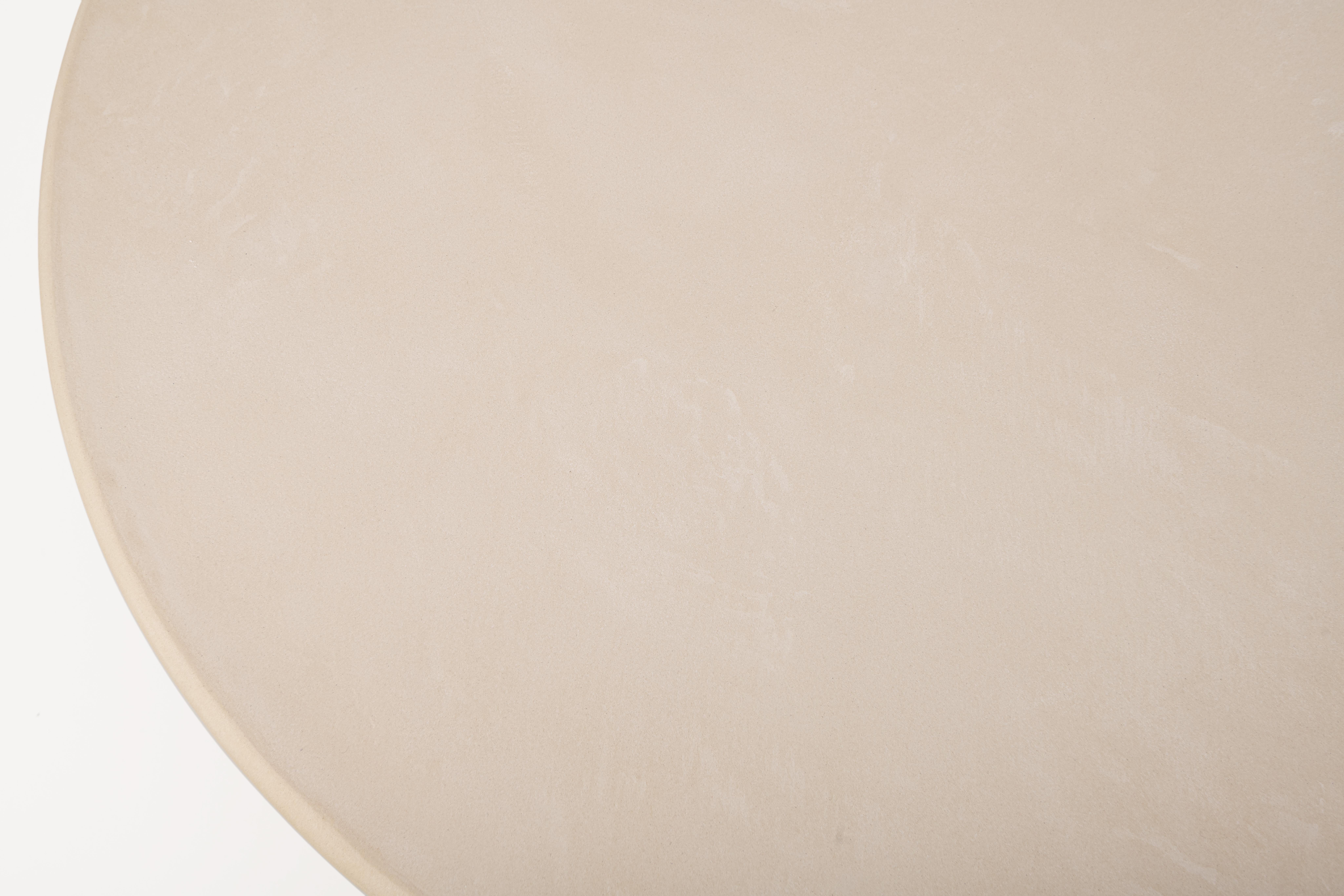 Hand-Crafted Contemporary Round Natural Plaster 