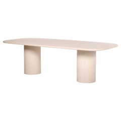 Natural Plaster Hand-Sculpted Dining Table 360 by Philippe Colette