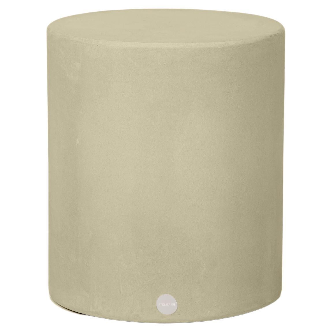 Natural Plaster Seat/Side Table "Column" 35 by Isabelle Beaumont For Sale