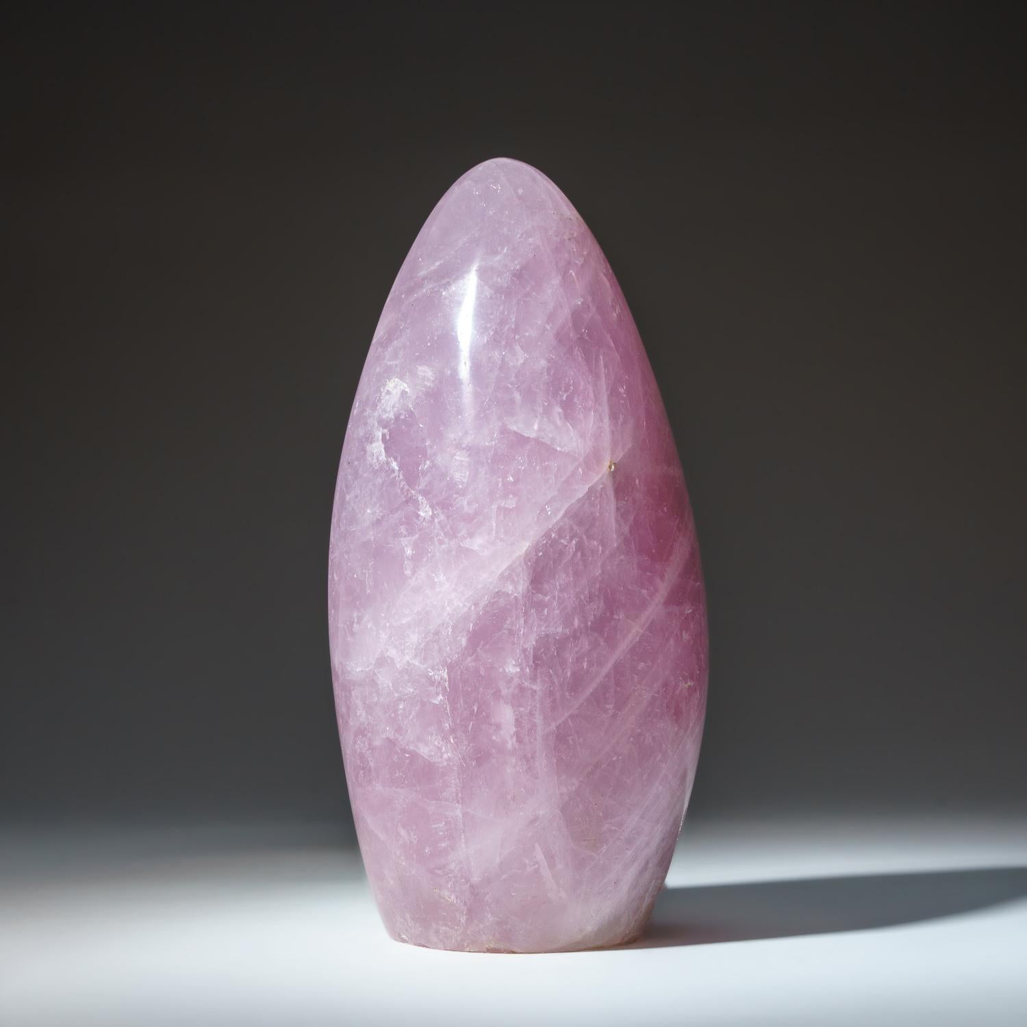 Natural Polished Rose Quartz Freeform from Brazil, '7.4 Lbs' In Excellent Condition For Sale In New York, NY