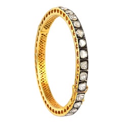 Armband mit natürlichen Polki-Diamanten aus 925er Sterlingsilber – ein wunderschönes Geschenk im Vintage-Stil