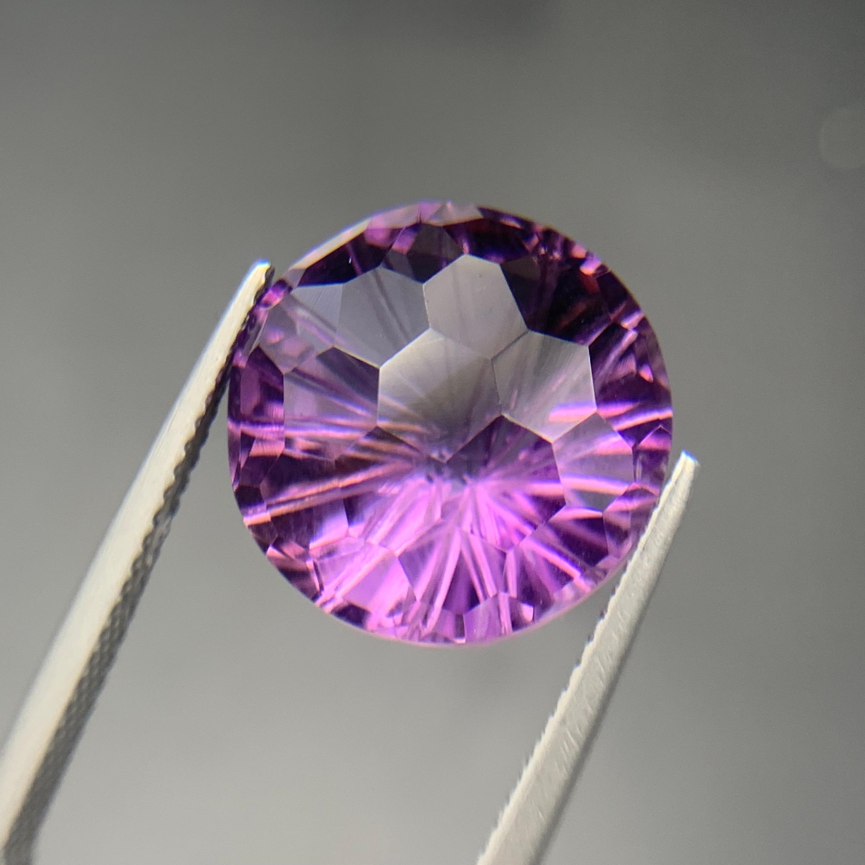 Natürlicher lila Amethyst 10.85 Ct Honeycomb Konkavschliff Lose Edelsteine - Schmuck im Angebot 4