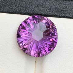 Natural Purple Amethyst 10.85 Ct Honeycomb Concave Cut Loose Gemstones- Jewelry