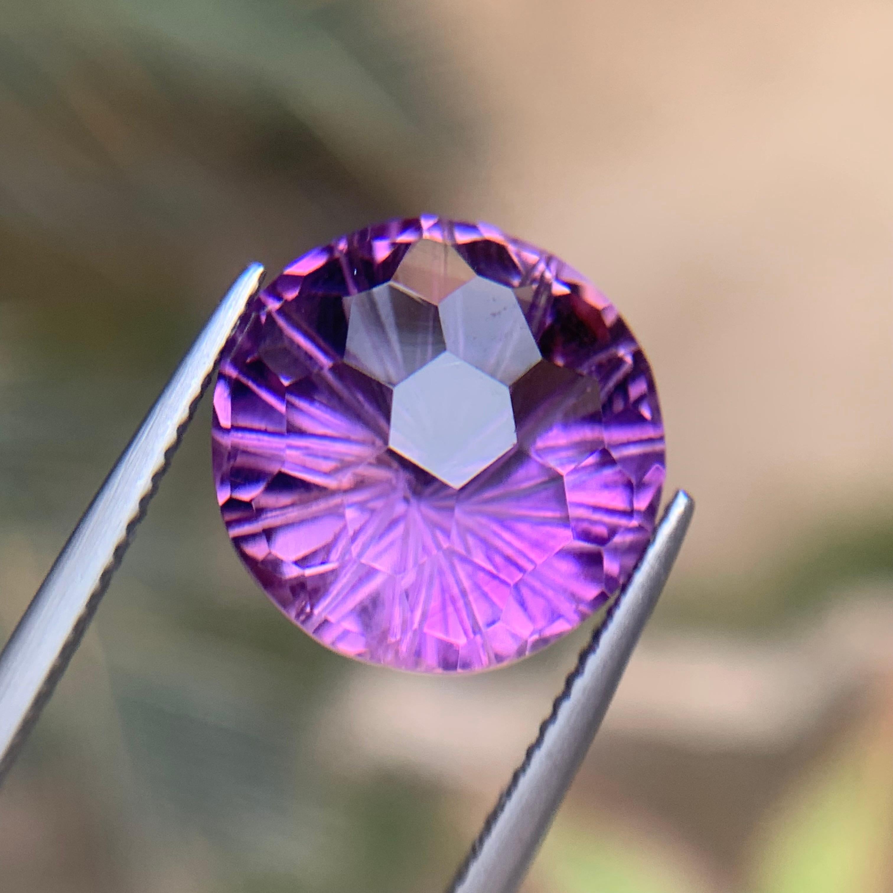 Natürlicher lila Amethyst 10.85 Ct Honeycomb Konkavschliff Lose Edelsteine - Schmuck (Zeitgenössisch) im Angebot
