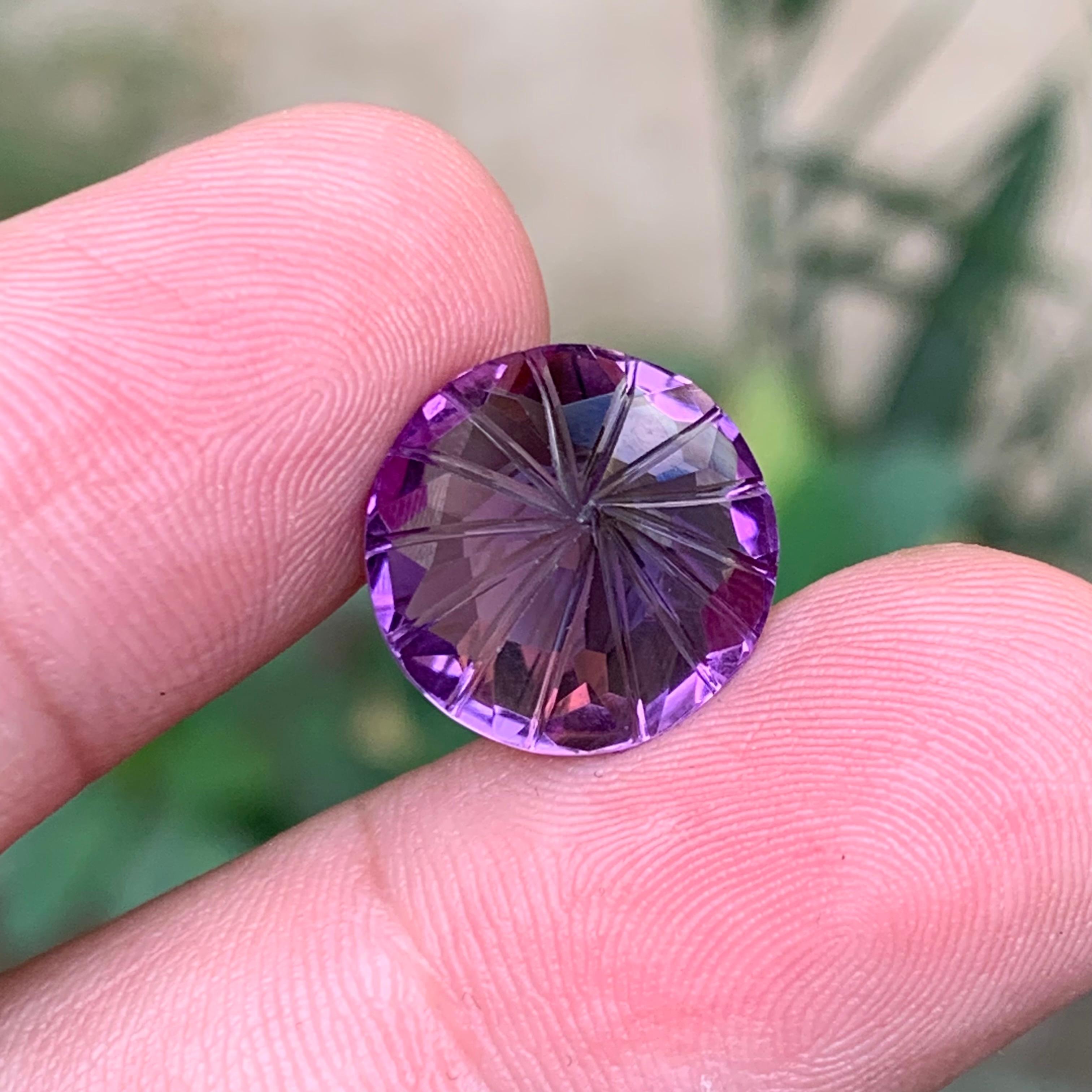 Natürlicher lila Amethyst 10.85 Ct Honeycomb Konkavschliff Lose Edelsteine - Schmuck im Zustand „Neu“ im Angebot in Peshawar, PK