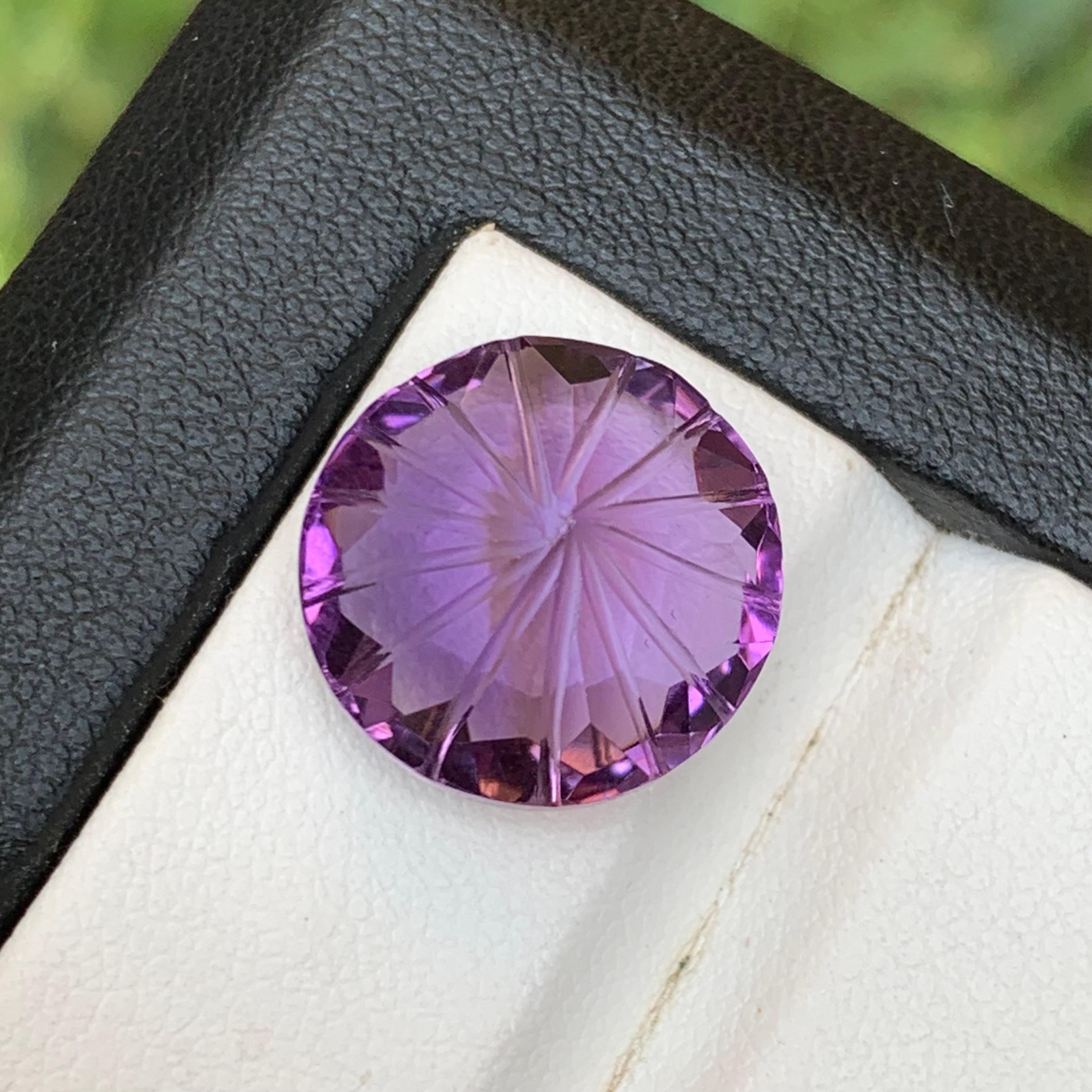 Natürlicher lila Amethyst 10.85 Ct Honeycomb Konkavschliff Lose Edelsteine - Schmuck im Angebot 1