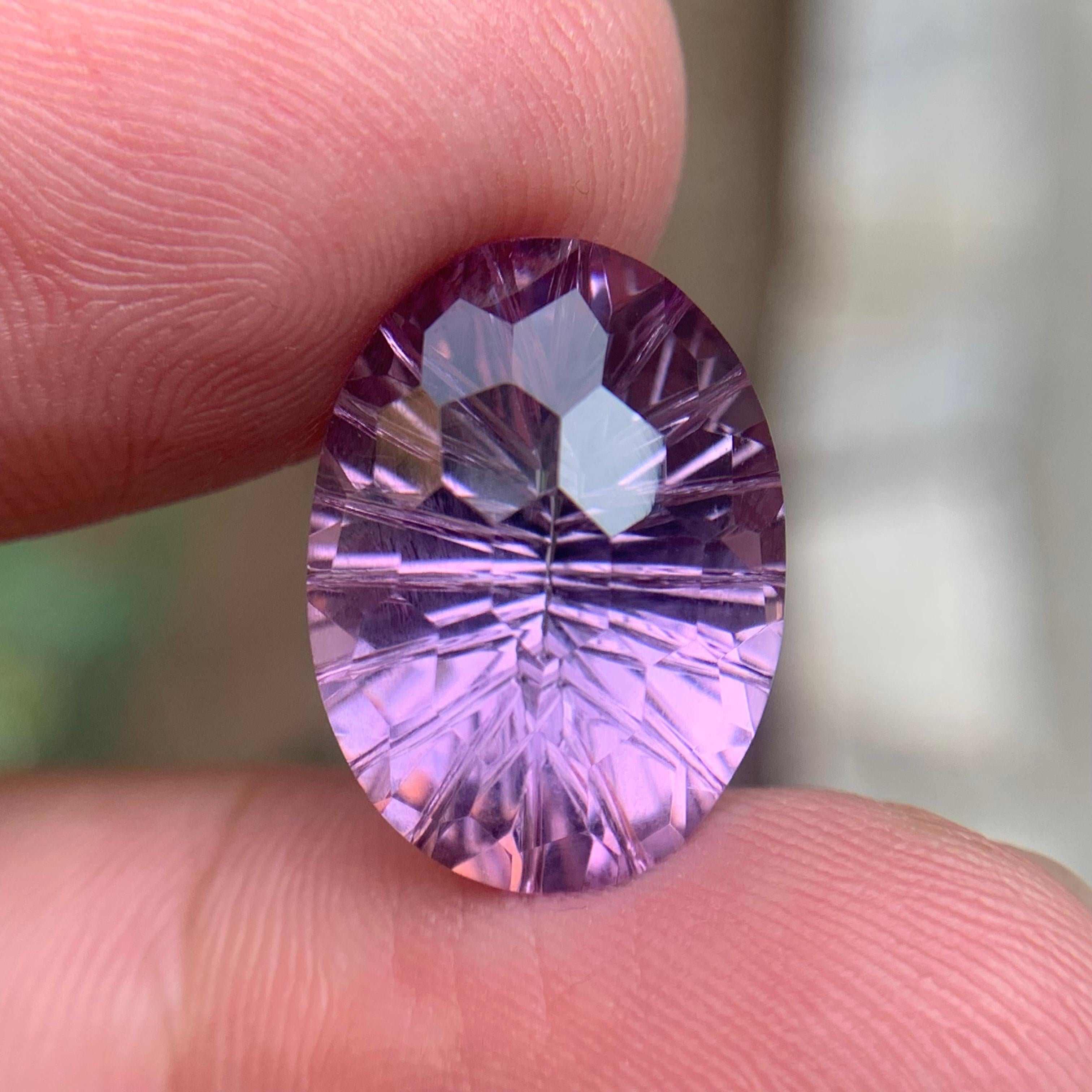 Natürlicher lila Amethyst 11.05 Ct Honeycomb Konkavschliff Lose Edelsteine - Schmuck im Angebot 6