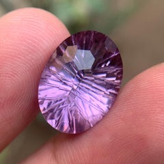 Natural Purple Amethyst 11.05 Ct Honeycomb Concave Cut Loose Gemstones- Jewelry